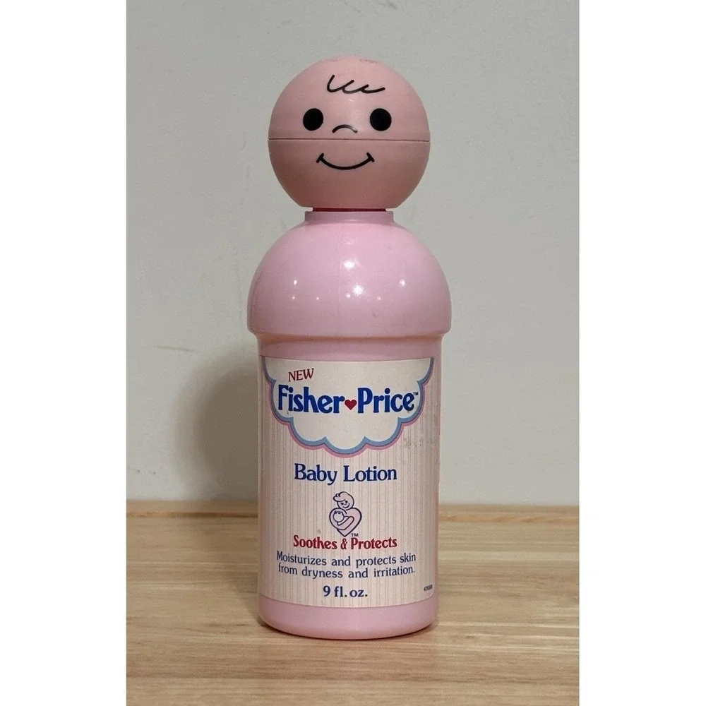 Vintage Fisher Price Little People 9oz Baby Lotion Bottle S C Johnson 1989 Empty